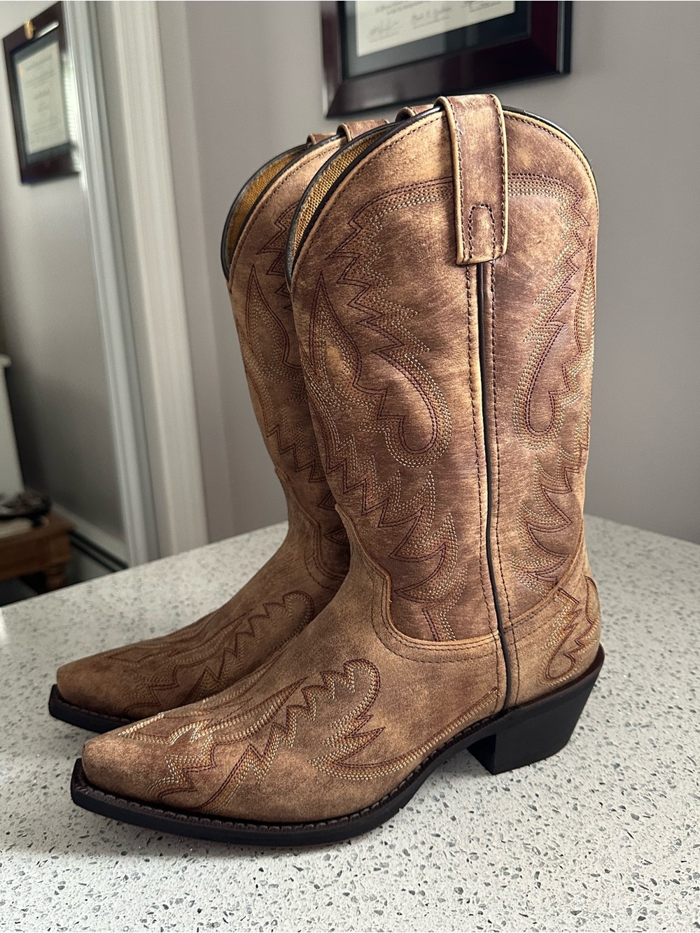 Men’s Laredo Brown Leather Western Boot size 7.5